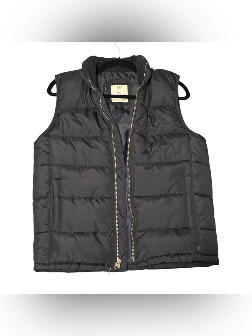 GAP Boys Dark Gray Quilted Puffer Vest